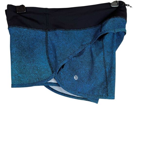 Lululemon Speed 3" Short in Blue and Black Women's Size 10 - Picture 6 of 11